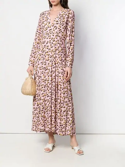 Shop Andamane Abstract Print Midi Dress - Pink