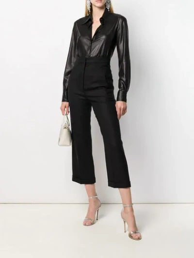 Shop Pinko Shiny Effect Shirt In Black