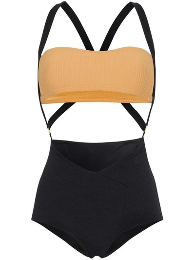 Shop Made By Dawn Charlie Cut-out Swimsuit In Black