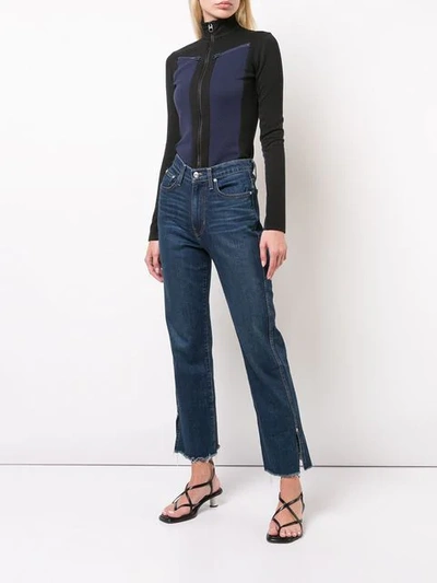 Shop Proenza Schouler Pswl High Waisted Cropped Jeans In Neutrals