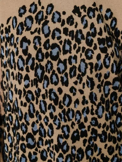 Shop Kenzo Leopard Print Jumper Dress In Neutrals