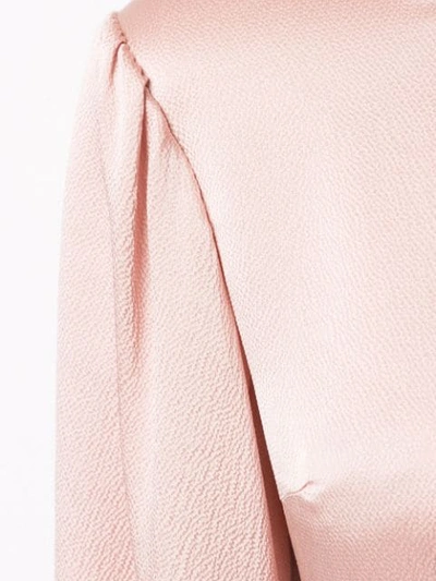 Shop Mansur Gavriel Bishop Sleeve Dress In Pink