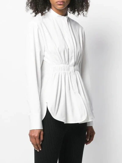 Shop Stella Mccartney Ruched Waist Shirt In White