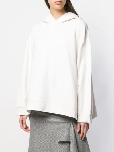 Shop Mm6 Maison Margiela Totally Label Label Hoodie - Neutrals