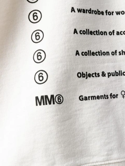 Shop Mm6 Maison Margiela Totally Label Label Hoodie - Neutrals
