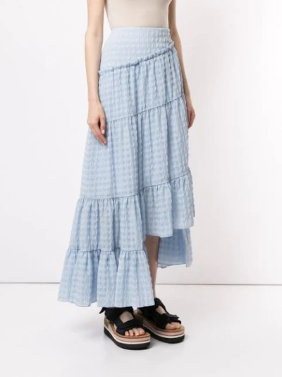 Shop 3.1 Phillip Lim / フィリップ リム 3.1 Phillip Lim Asymmetric Tiered Skirt - Blue