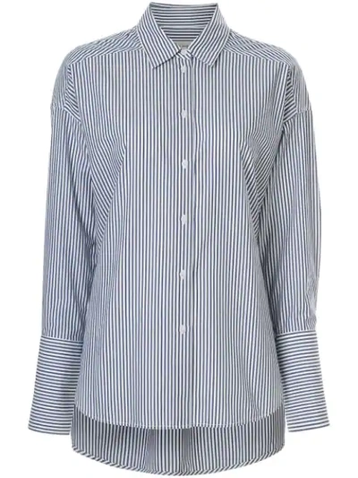 Shop Lee Mathews Riley Stripe Shirt In Blue