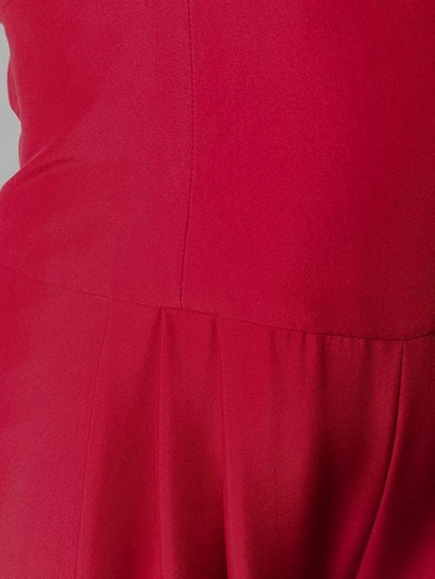 Shop Alberta Ferretti Halterneck Jumpsuit In Red