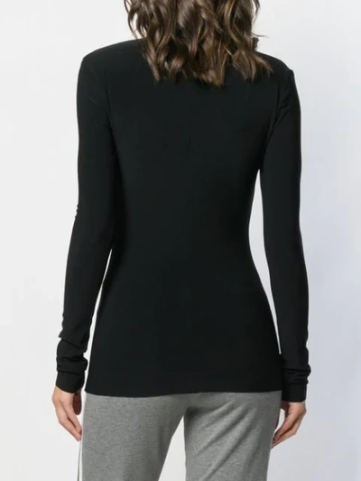 Norma Kamali Slim-fit Turtleneck Top In Black