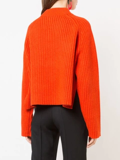Shop Proenza Schouler Cropped Crewneck Sweater In Red