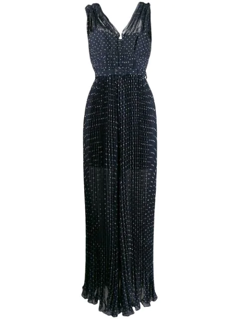 self portrait pleated jumpsuit