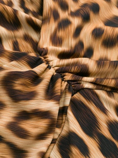 Shop Roberto Cavalli Kleid Mit Leoparden-print In D5134 Tan Black