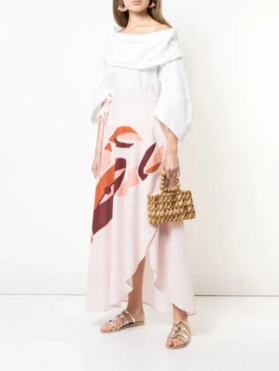 Shop Onia Lobster Amanda Wrap Skirt In Pink