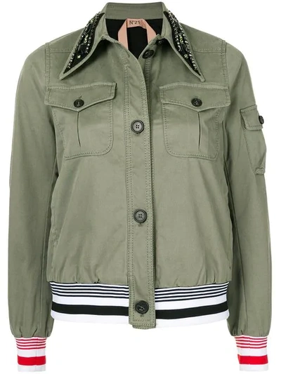 Shop N°21 Cropped Military In Green