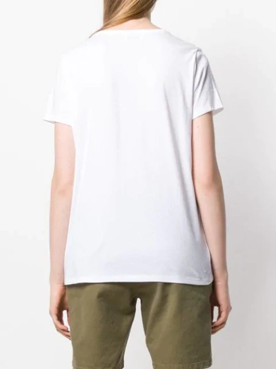 Shop Allude St. Barth T-shirt In White