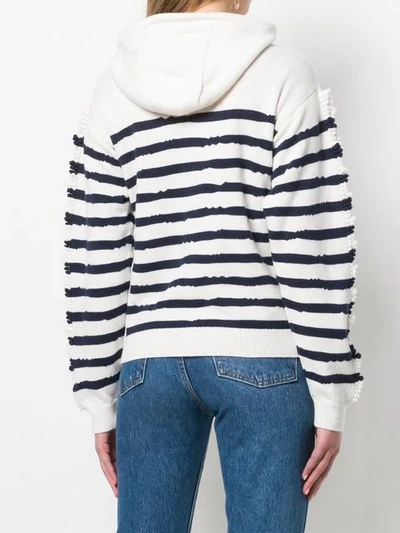 Shop Barrie Cashmere Hooded Sweater In White