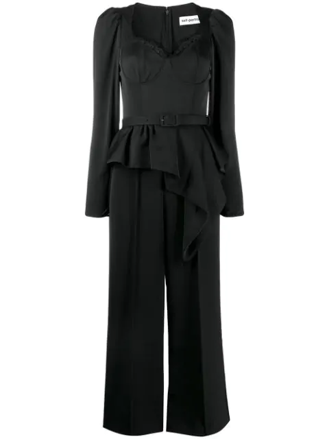 black polyester jumpsuit