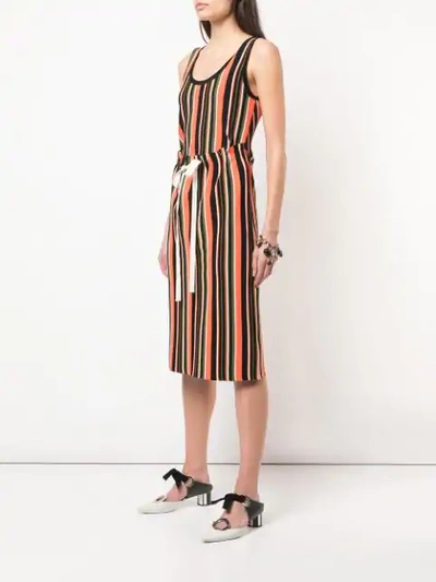 Shop Proenza Schouler Striped Knit Tank Dress In Multicolour