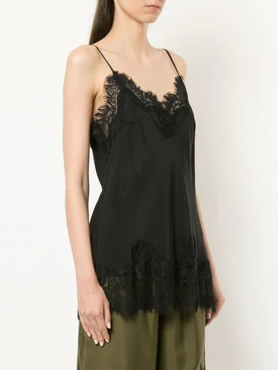 Shop Gold Hawk Lace Insert Top In Black