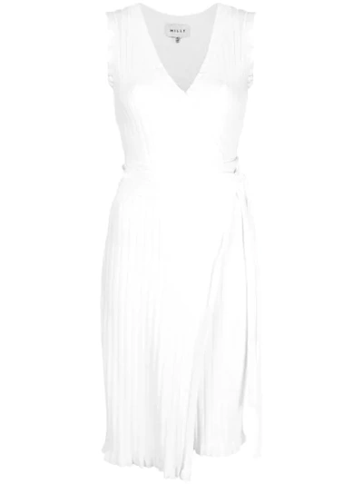 Shop Milly Wrap Knitted Dress In White