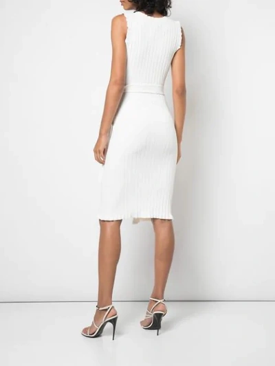 Shop Milly Wrap Knitted Dress In White