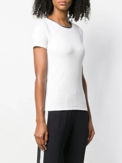 Shop Peserico Slim Fit T-shirt In White