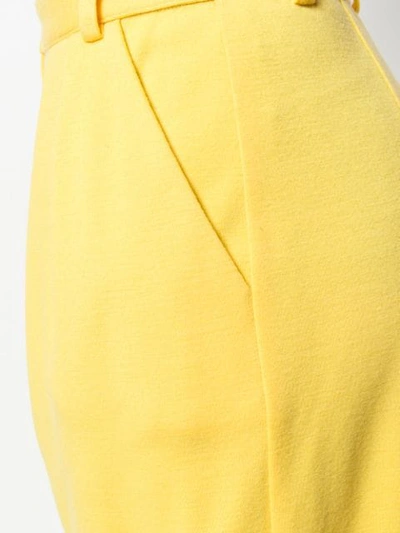Shop Styland Tapered Trousers In Yellow