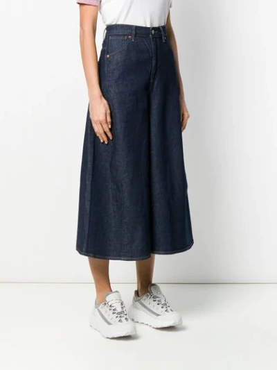 Shop Levi's Cropped Wide In Blue