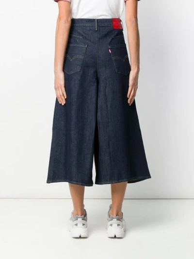 Shop Levi's Cropped Wide In Blue