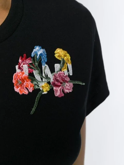 花卉刺绣全棉T恤