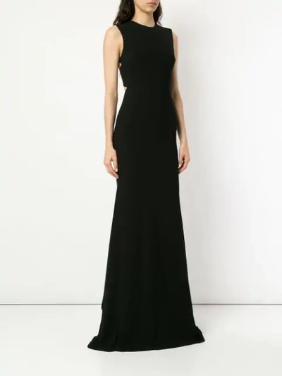 Shop Alex Perry Mae Open Back Gown In Black