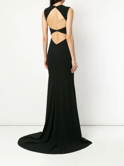 Shop Alex Perry Mae Open Back Gown In Black