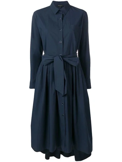 ANTONELLI 超长款衬衫式连衣裙 - 蓝色