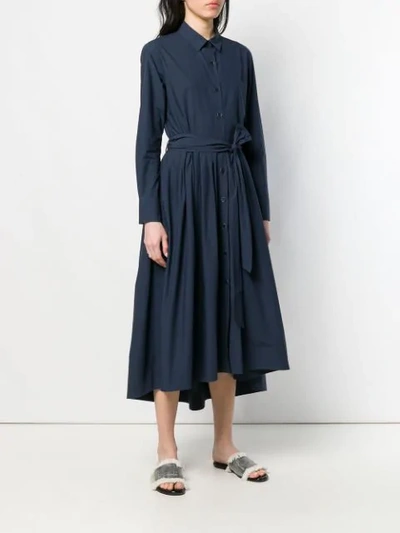 Shop Antonelli Maxi Shirt Dress In Blue