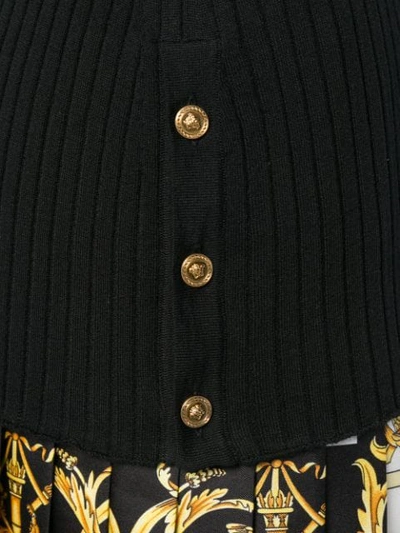 Shop Versace Medallion-embellished Ribbed Sweater In Black