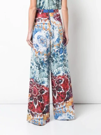 Shop Alice And Olivia Tie-dye Trouser In Multicolour