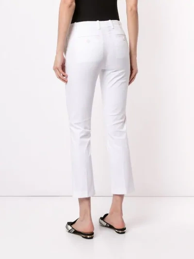 Shop Aspesi Concealed Front Trousers In White