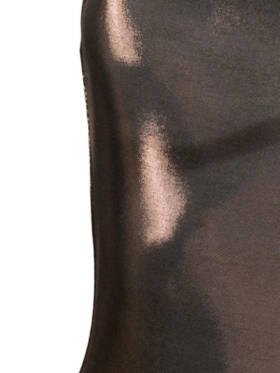 ISABEL MARANT METALLIC FINISH SWIMSUIT - 棕色