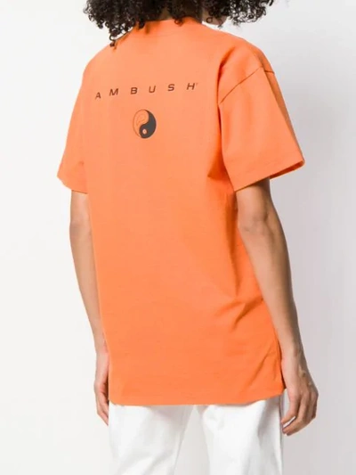 AMBUSH 波浪印花超大款T恤 - 橘色