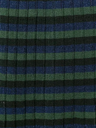 Shop Sonia Rykiel Striped Long Skirt In Blue