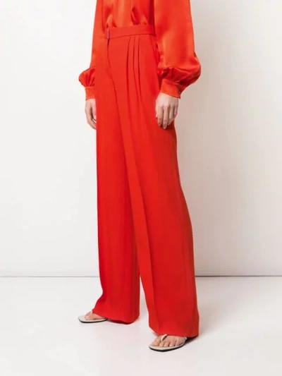 Shop Rosetta Getty High-waisted Trousers In Red