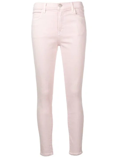Shop J Brand Alana Cropped Jeans In Pink