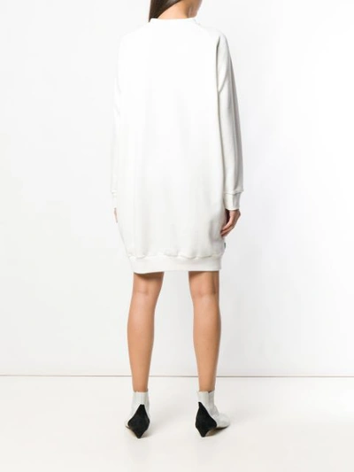 Shop Givenchy Logo Printed Jumper Dress - White