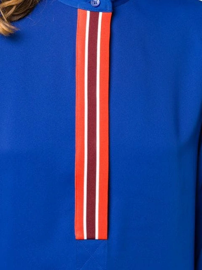 Shop Calvin Klein Stripe Detail Blouse In Blue