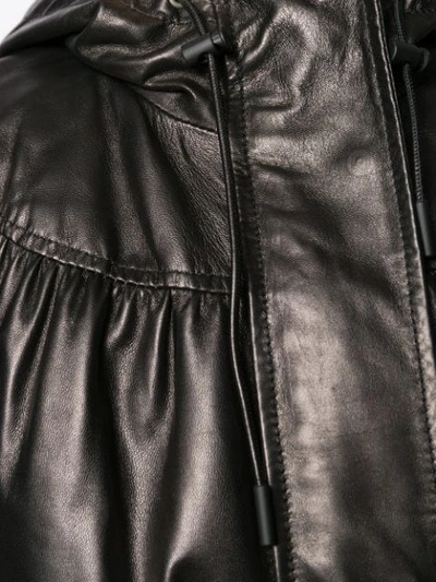 Shop Drome Hooded Coat In Black