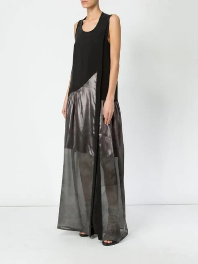 Shop Ilaria Nistri Asymmetric Panel Maxi Dress - Black