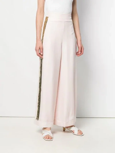 Shop Temperley London Sycamore Sequinned Trousers In Pink