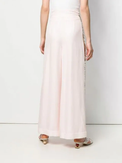 Shop Temperley London Sycamore Sequinned Trousers In Pink