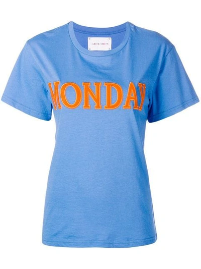 Shop Alberta Ferretti Monday T-shirt In Blue