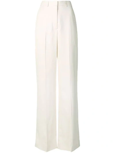 Shop Stella Mccartney Wide Leg Trousers In Neutrals